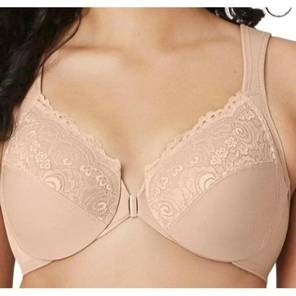 Glamorise Front Close Wonderwire Bra Cappuccino 1245 42DD - Picture 1 of 8